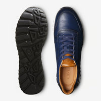 Lawson Lace-Up Sneaker in Navy Leather by Allen Edmonds