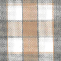 Grey and Orange-Tan Plaid Short Sleeve Sport Shirt by Viyella
