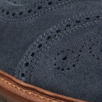 Strand Verse Cap-Toe Oxford Dress Shoe with Perf Detailing in Navy Suede by Allen Edmonds