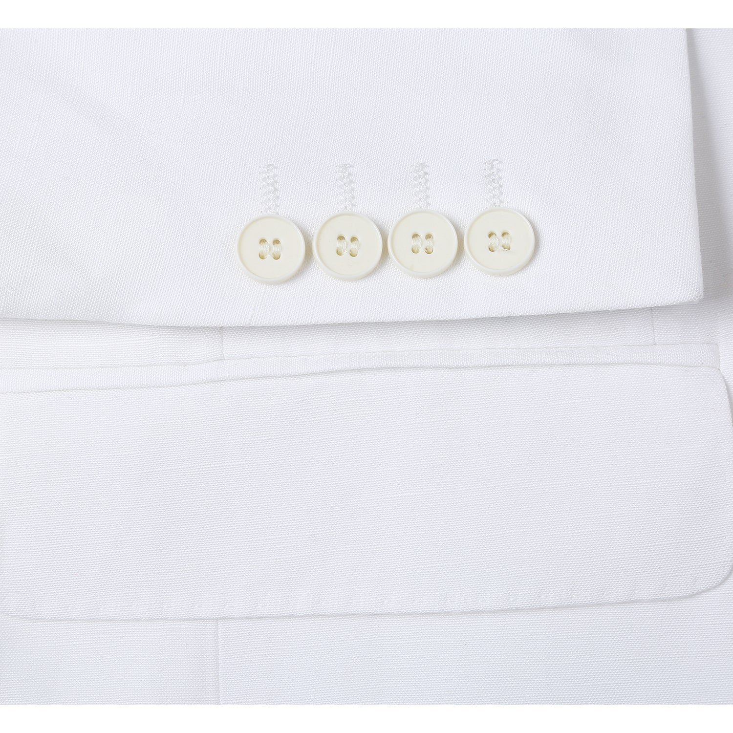 Linen Blend 2-Button SLIM FIT Suit in White (Short, Regular, and Long Available) by Alessandro Vitello X Renoir