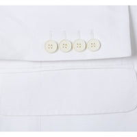 Linen Blend 2-Button SLIM FIT Suit in White (Short, Regular, and Long Available) by Alessandro Vitello X Renoir