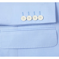Linen Blend 2-Button SLIM FIT Suit in Sky Blue (Short, Regular, and Long Available) by Alessandro Vitello X Renoir