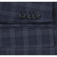 Stretch Performance Single Breasted SLIM FIT Suit in Iron Grey Check (Short, Regular, and Long Available) by English Laundry