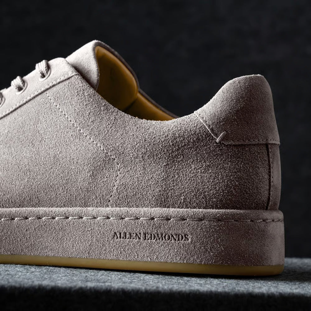 Barnes Lace-Up Sneaker in Grey Suede by Allen Edmonds
