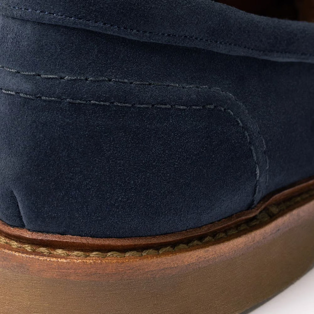 Randolph Verse Penny Loafer in Navy Suede by Allen Edmonds