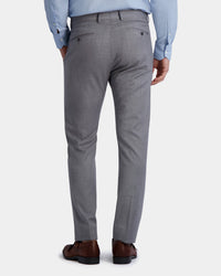 Parker Super 110s Light Stretch Flannel Wool Trouser in Light Grey (Modern Straight Fit) by Zanella