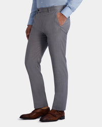 Parker Super 110s Light Stretch Flannel Wool Trouser in Light Grey (Modern Straight Fit) by Zanella