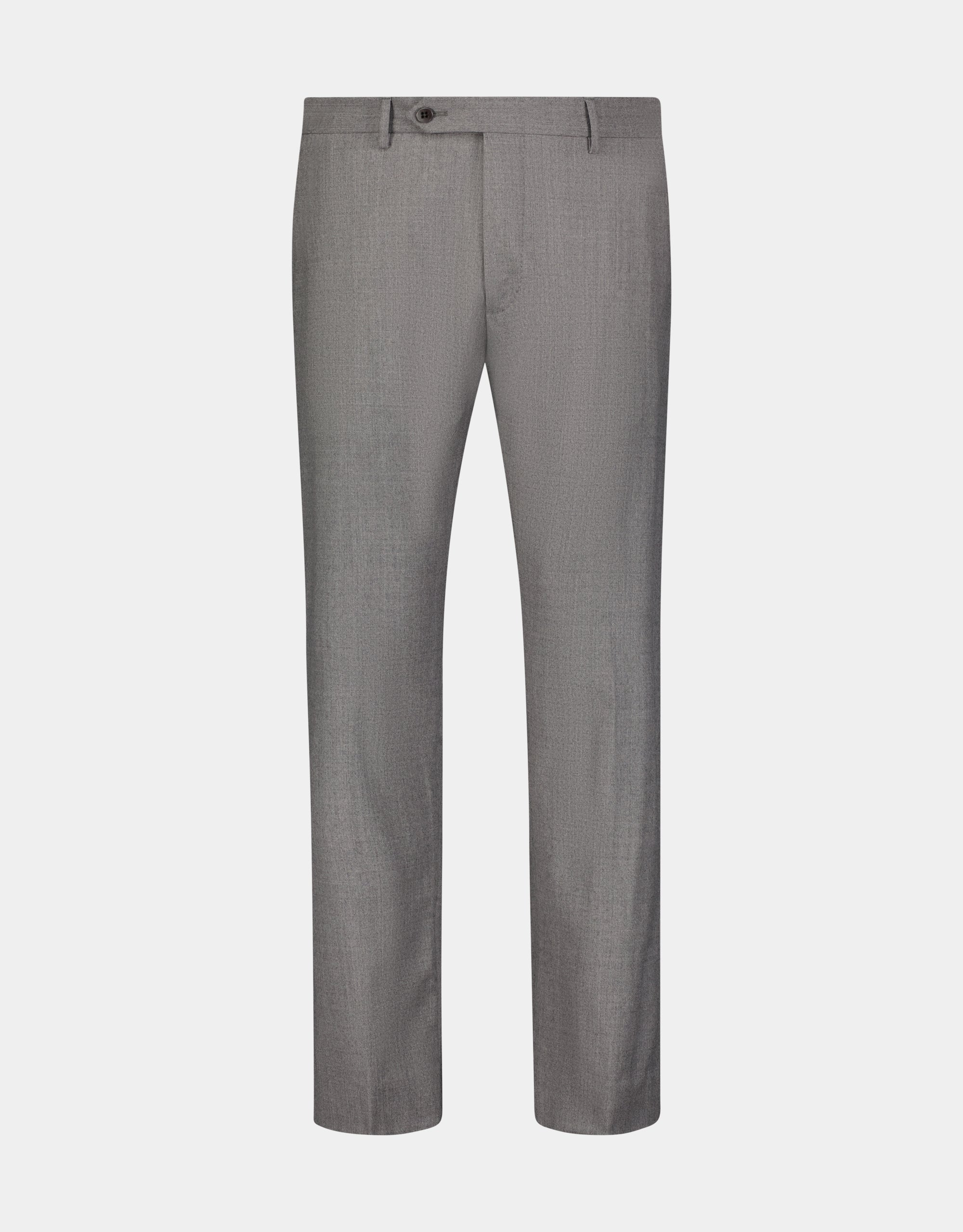 Parker Super 110s Light Stretch Flannel Wool Trouser in Light Grey (Modern Straight Fit) by Zanella