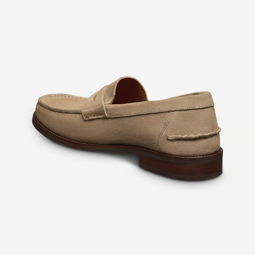 Sorrento Moccasin-Style Penny Loafer in Tobacco Suede by Allen Edmonds