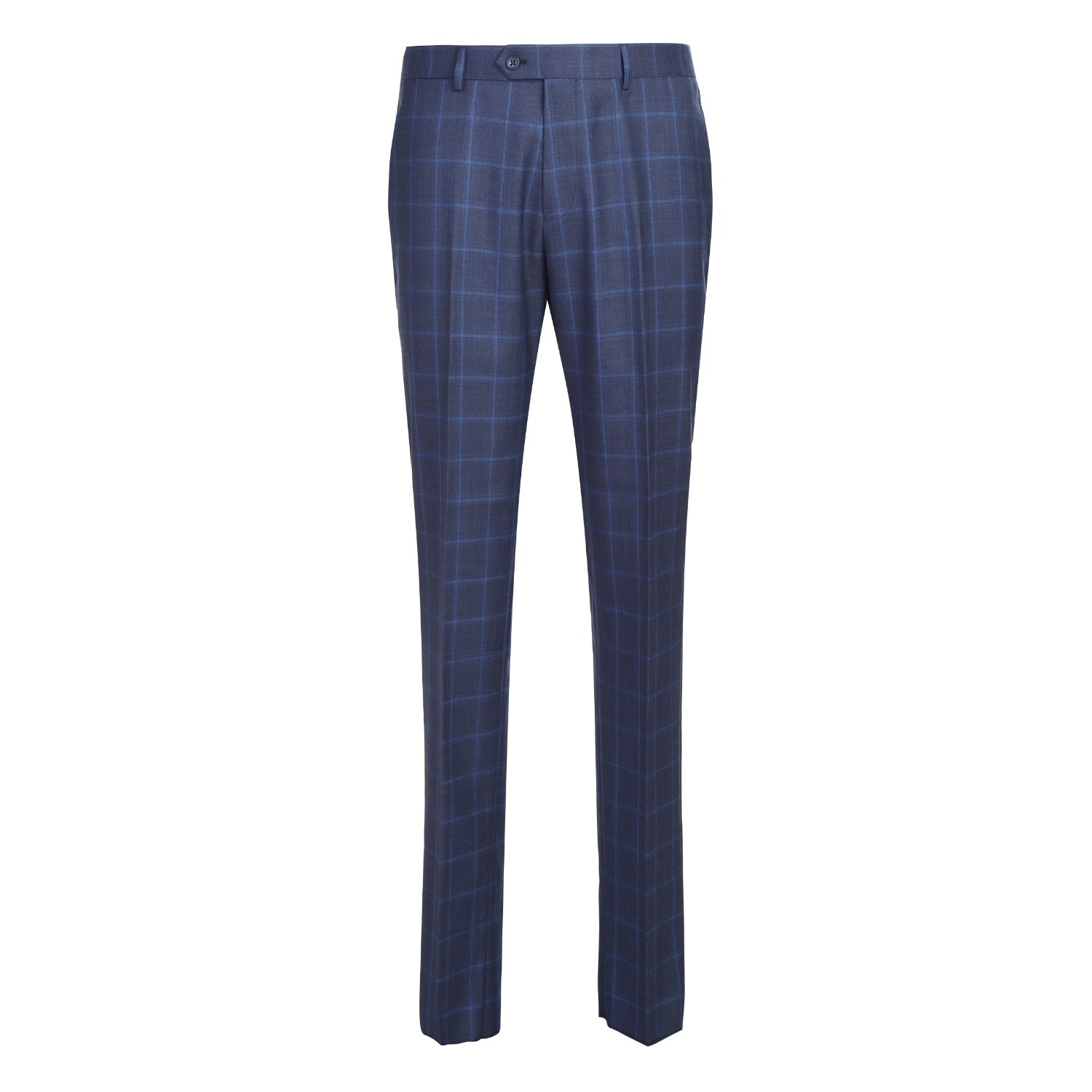 Wool Stretch Single Breasted SLIM FIT Suit in Navy Windowpane Check (Short, Regular, and Long Available) by English Laundry