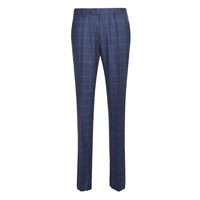 Wool Stretch Single Breasted SLIM FIT Suit in Navy Windowpane Check (Short, Regular, and Long Available) by English Laundry