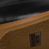 Park Avenue Verse Cap-Toe Oxford Dress Shoe in Black Leather with Brown Sole by Allen Edmonds