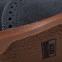 Strand Verse Cap-Toe Oxford Dress Shoe with Perf Detailing in Navy Suede by Allen Edmonds