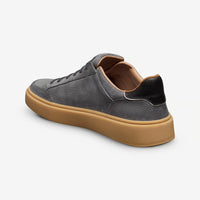 Oliver Slip-On Stretch-Lace Sneaker in Piombo Grey Suede with Gum Sole by Allen Edmonds