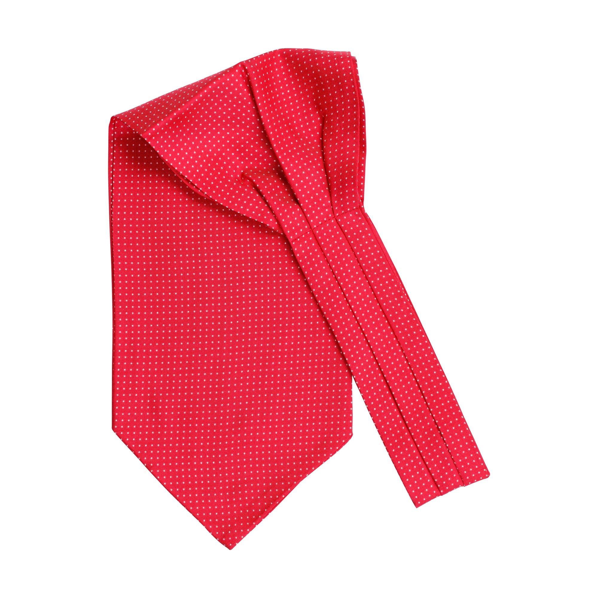 Micro Dot Twill-Woven Silk Ascot in Choice of Colors by House of Amanda Christensen