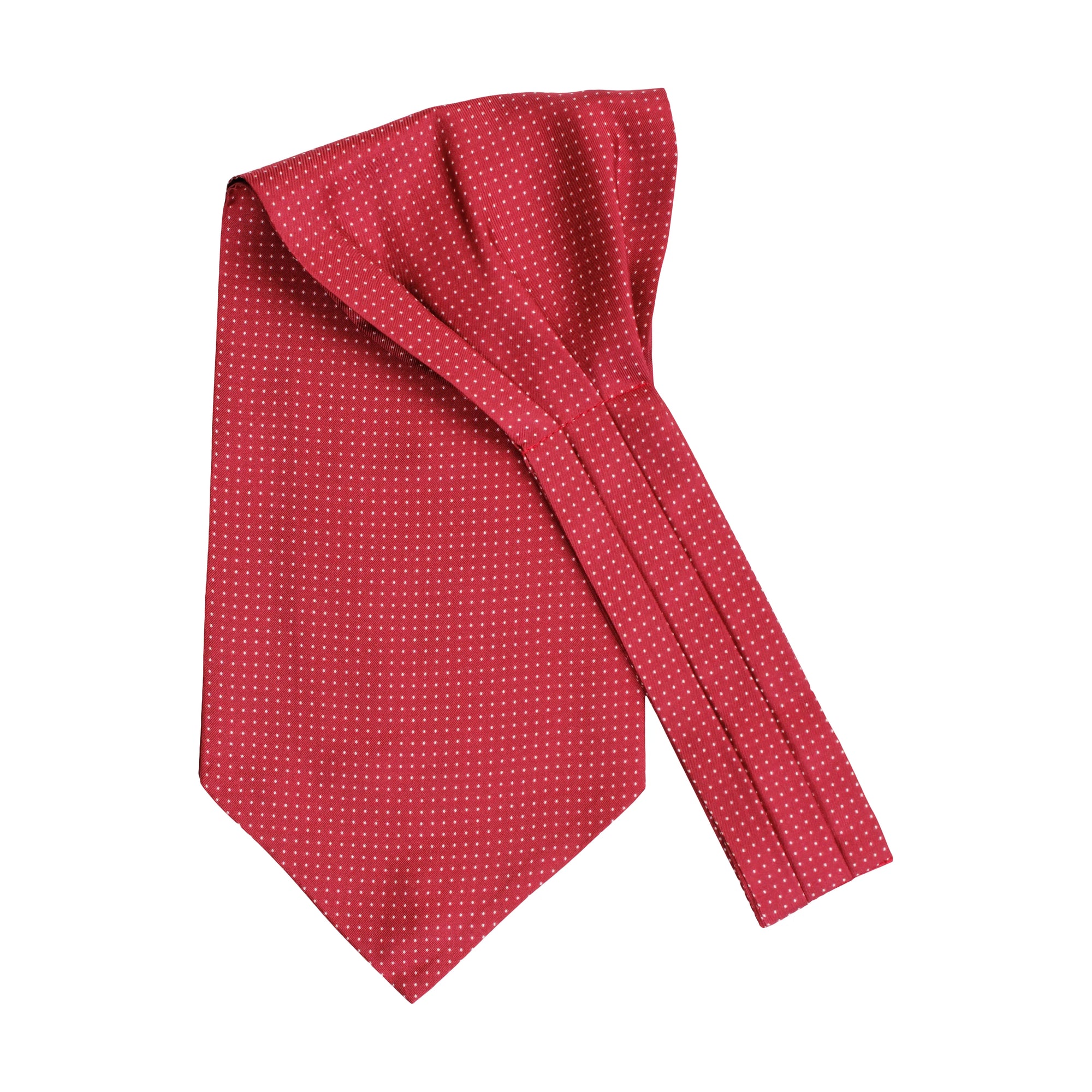 Micro Dot Twill-Woven Silk Ascot in Choice of Colors by House of Amanda Christensen