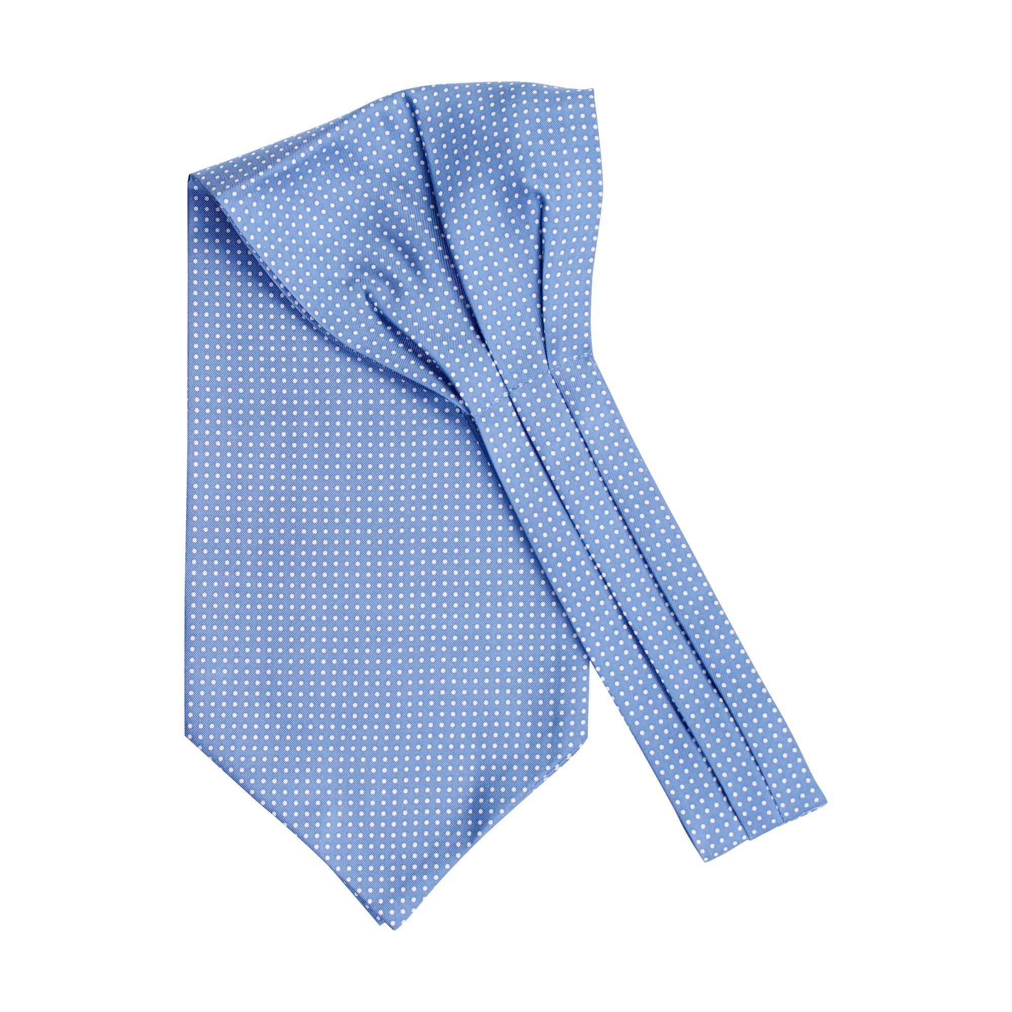 Micro Dot Twill-Woven Silk Ascot in Choice of Colors by House of Amanda Christensen