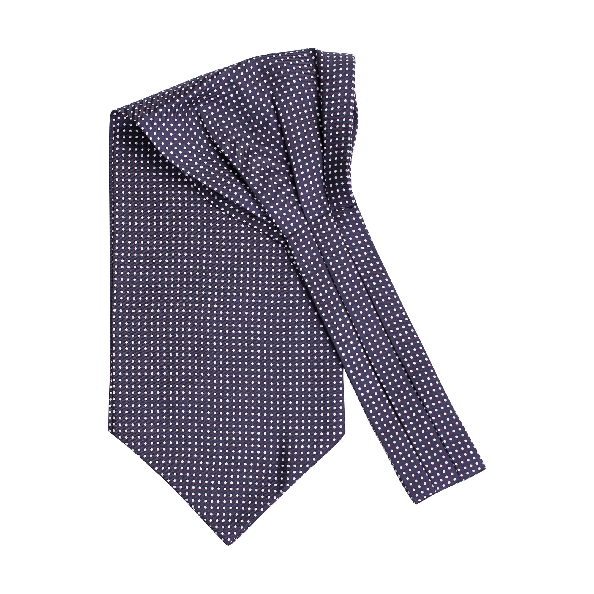 Micro Dot Twill-Woven Silk Ascot in Choice of Colors by House of Amanda Christensen