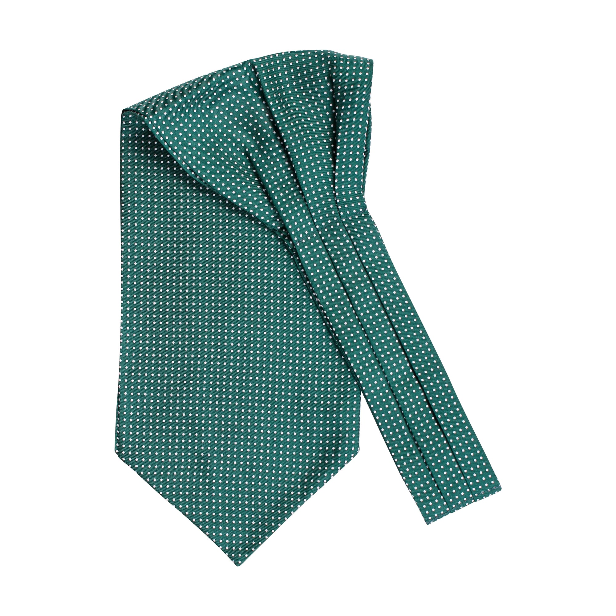 Micro Dot Twill-Woven Silk Ascot in Choice of Colors by House of Amanda Christensen