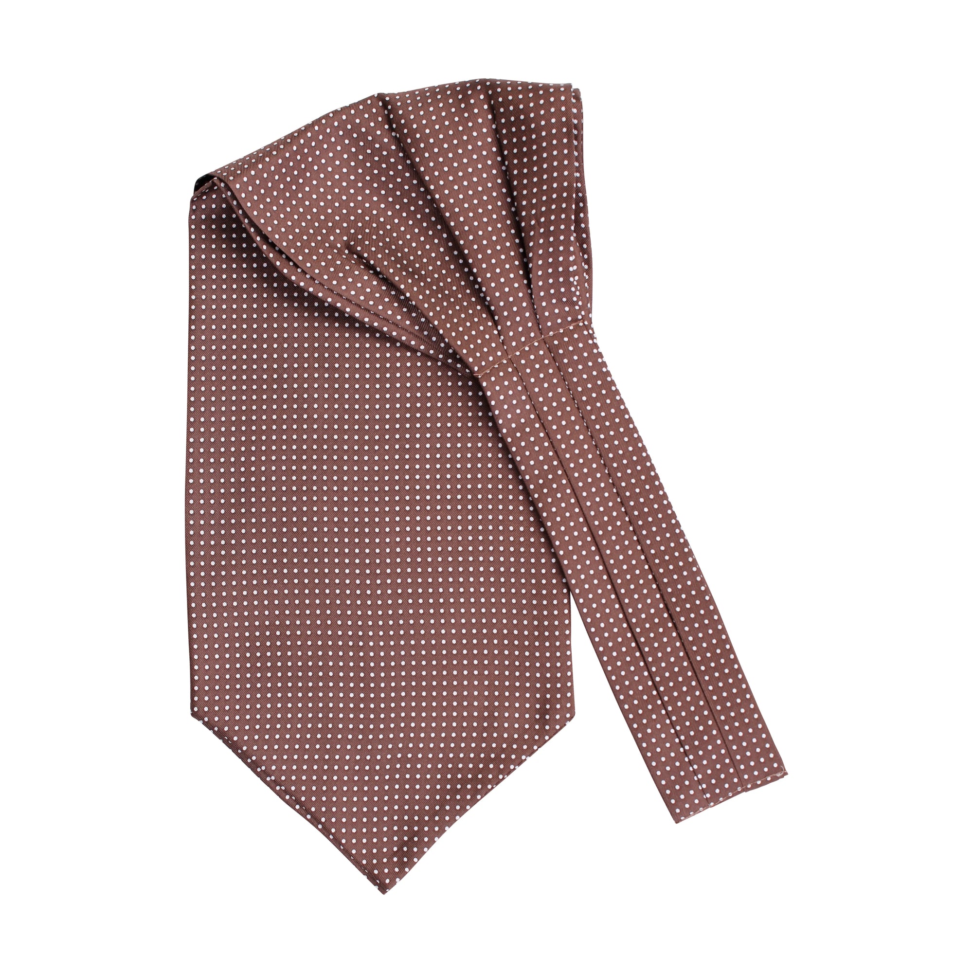 Micro Dot Twill-Woven Silk Ascot in Choice of Colors by House of Amanda Christensen