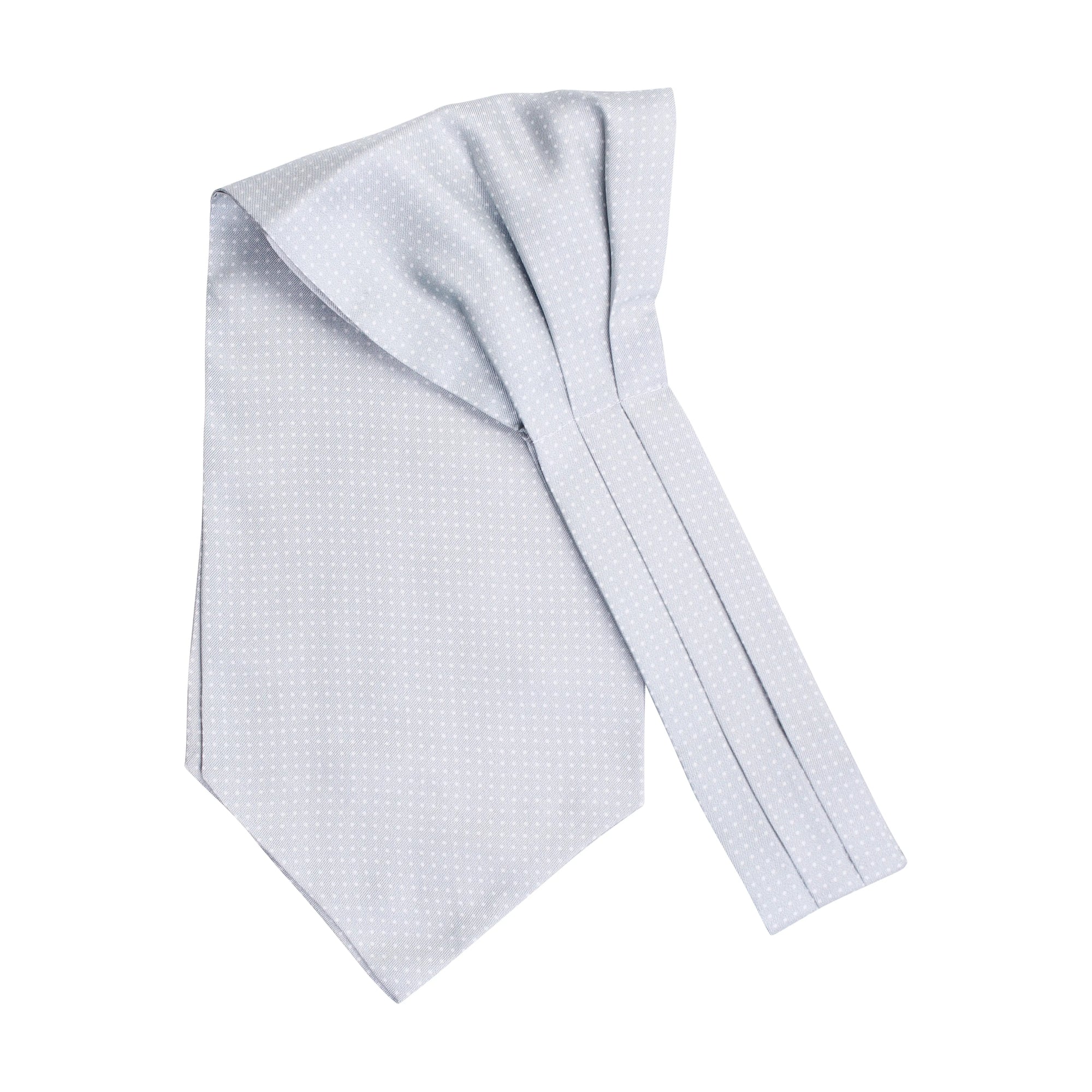 Micro Dot Twill-Woven Silk Ascot in Choice of Colors by House of Amanda Christensen