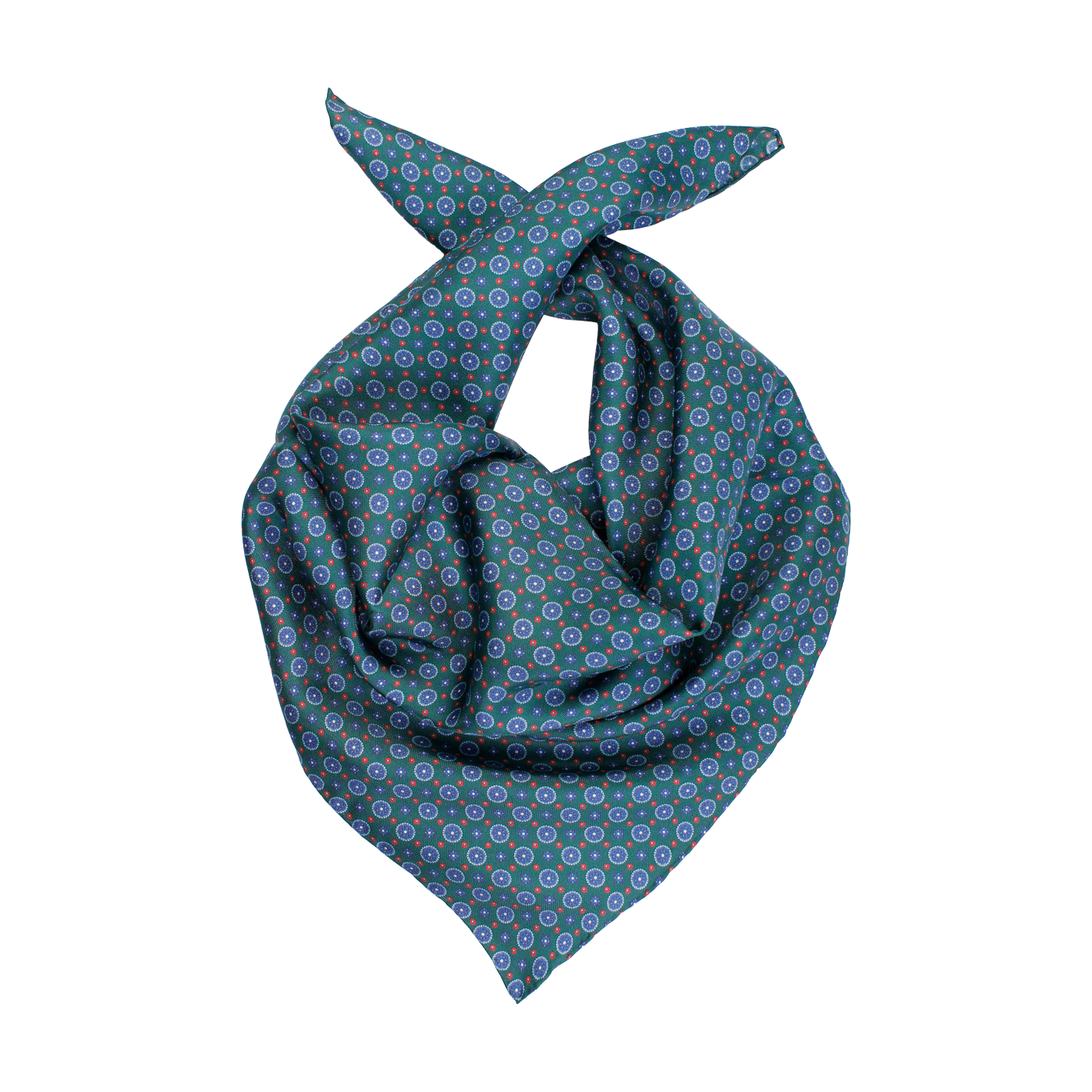 Medallion Printed Silk Twill Square Scarf in Choice of Colors by House of Amanda Christensen