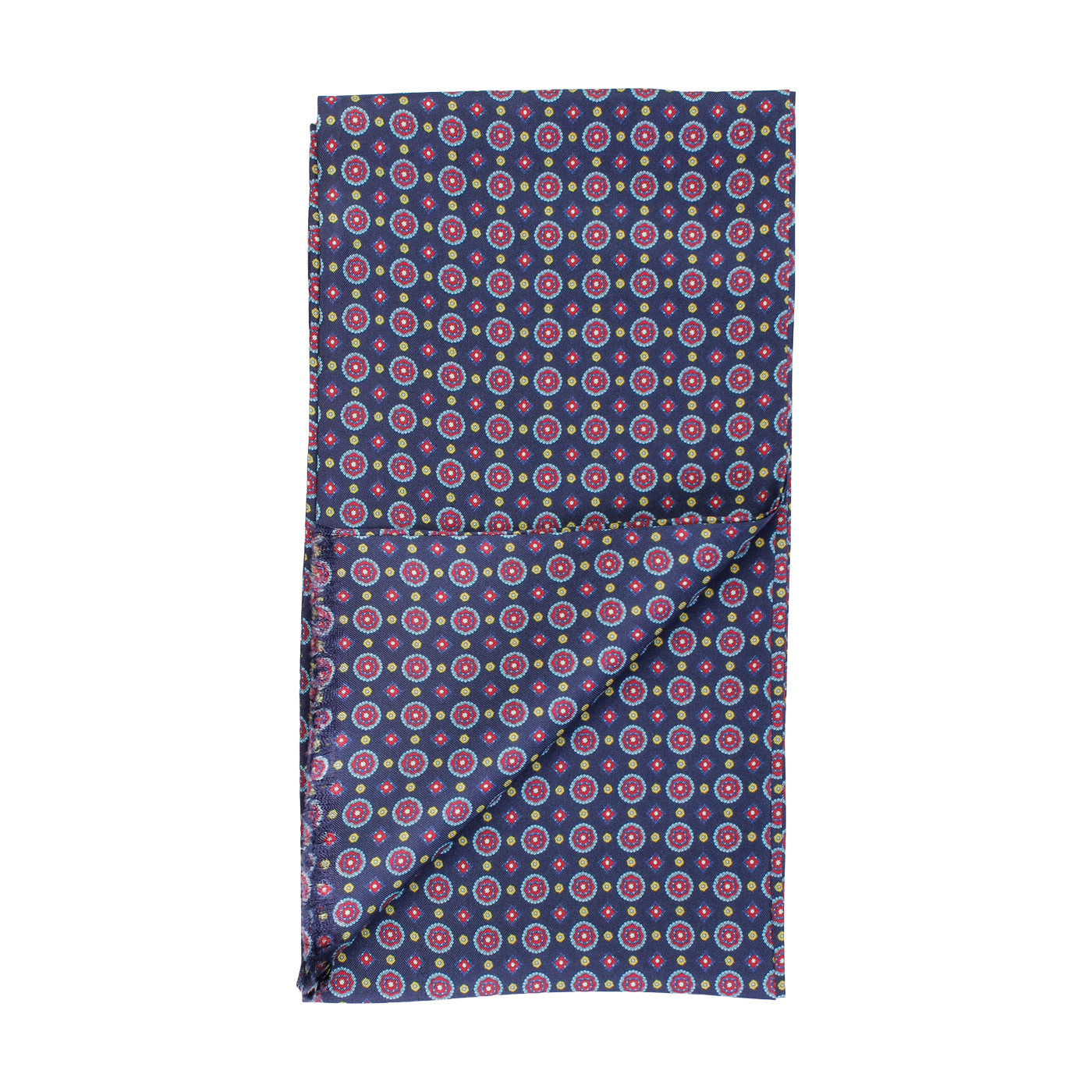 Medallion Printed Silk Twill Long Rectangle Scarf in Choice of Colors by Amanda Christensen