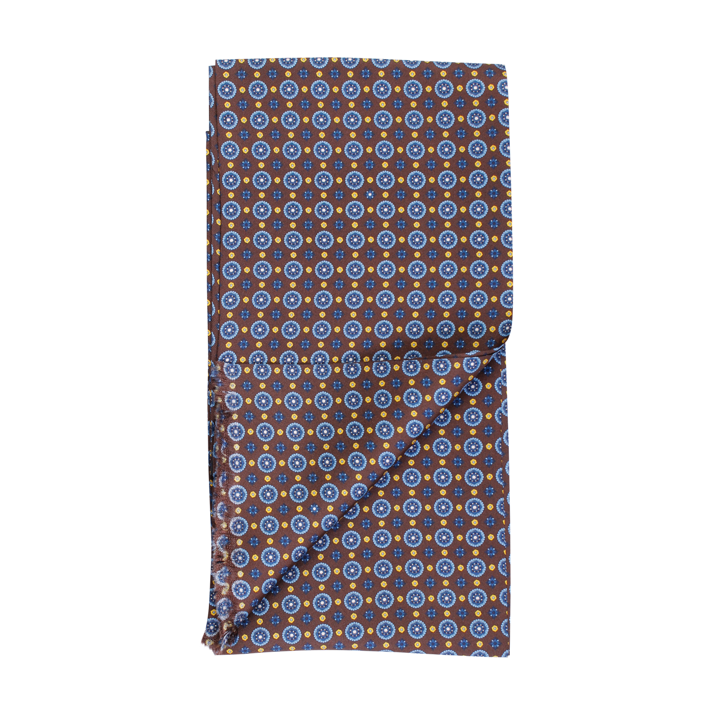 Medallion Printed Silk Twill Long Rectangle Scarf in Choice of Colors by Amanda Christensen