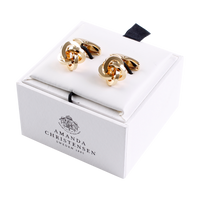 Knot Design Solid Brass Cufflinks by House of Amanda Christensen