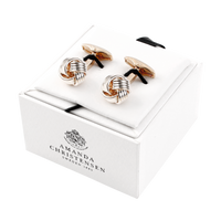 Ridged Knot Design Solid Brass Cufflinks by House of Amanda Christensen