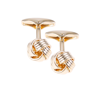 Ridged Knot Design Solid Brass Cufflinks by House of Amanda Christensen