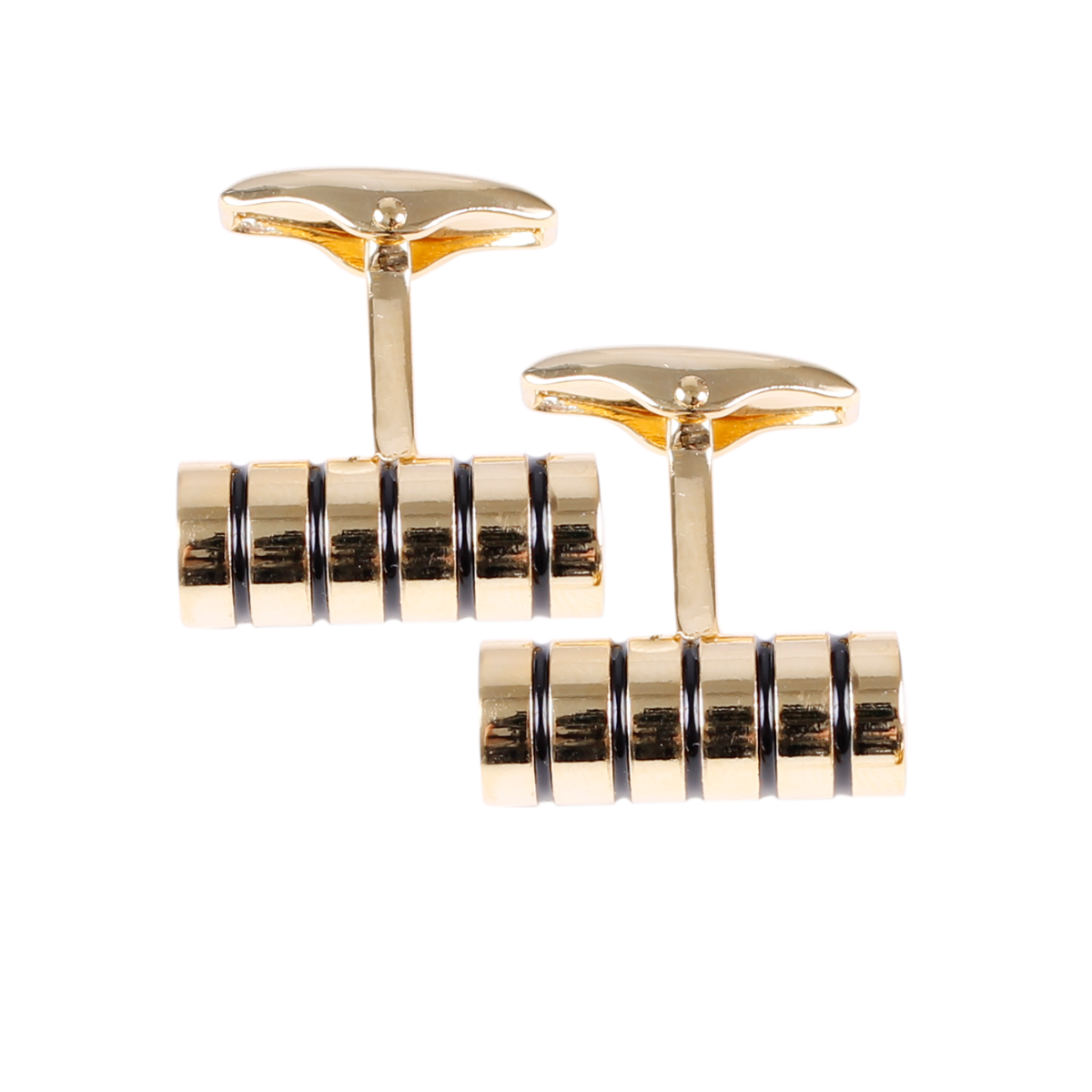 Barrel Stripe Solid Brass Cufflinks by House of Amanda Christensen