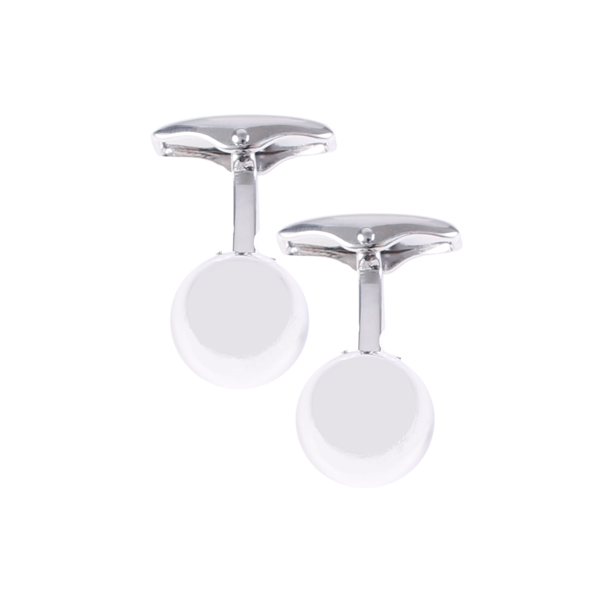 Globe-Shaped Silver-Plated Solid Brass Cufflinks by House of Amanda Christensen