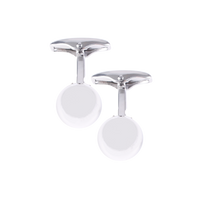 Globe-Shaped Silver-Plated Solid Brass Cufflinks by House of Amanda Christensen
