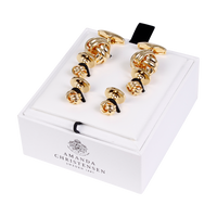 Classic Knot Solid Brass Cufflinks and Studs Set by House of Amanda Christensen