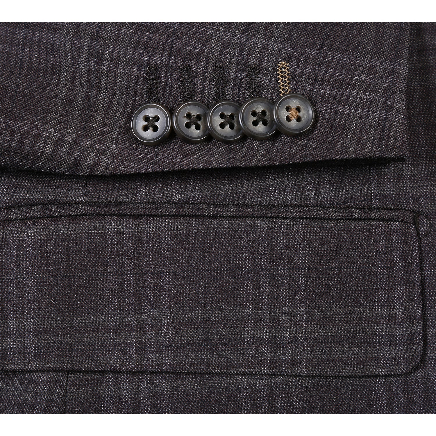 Wool Stretch Single Breasted SLIM FIT Suit in Brown Check (Short, Regular, and Long Available) by English Laundry