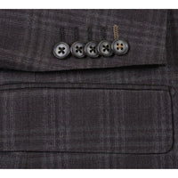 Wool Stretch Single Breasted SLIM FIT Suit in Brown Check (Short, Regular, and Long Available) by English Laundry