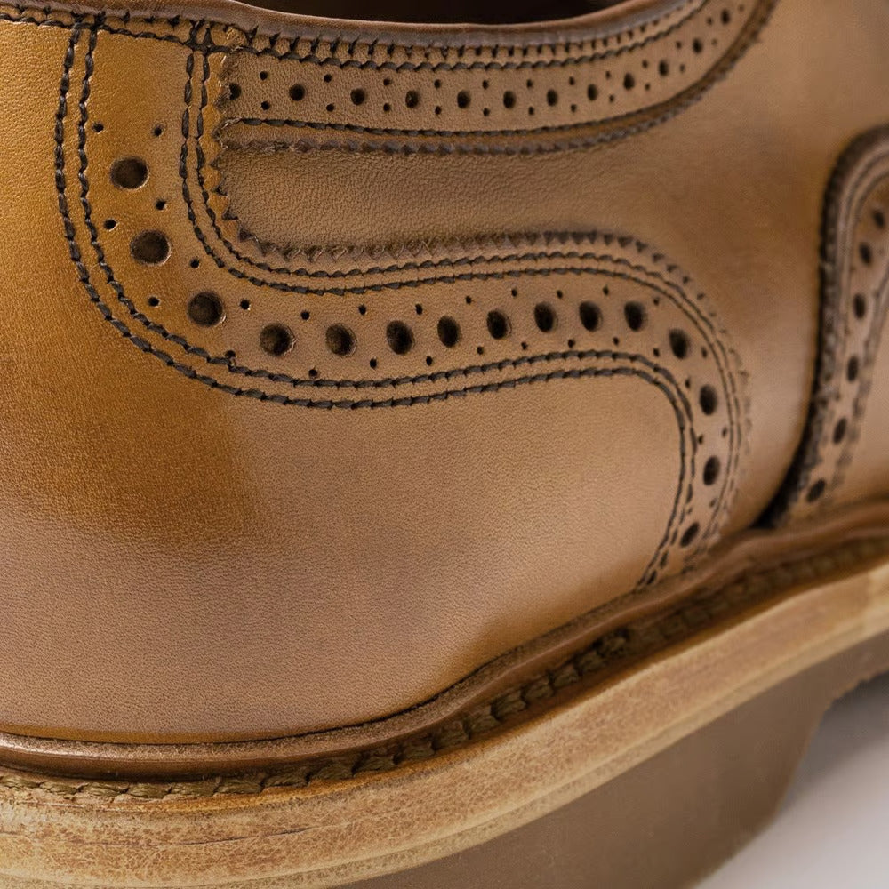 Strand Verse Cap-Toe Oxford Dress Shoe with Perf Detailing in Walnut Leather by Allen Edmonds