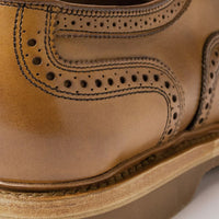 Strand Verse Cap-Toe Oxford Dress Shoe with Perf Detailing in Walnut Leather by Allen Edmonds