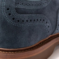 Strand Verse Cap-Toe Oxford Dress Shoe with Perf Detailing in Navy Suede by Allen Edmonds