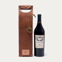 Leather Wine Bottle Case in Brown by Will Leather Goods