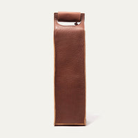 Leather Wine Bottle Case in Brown by Will Leather Goods