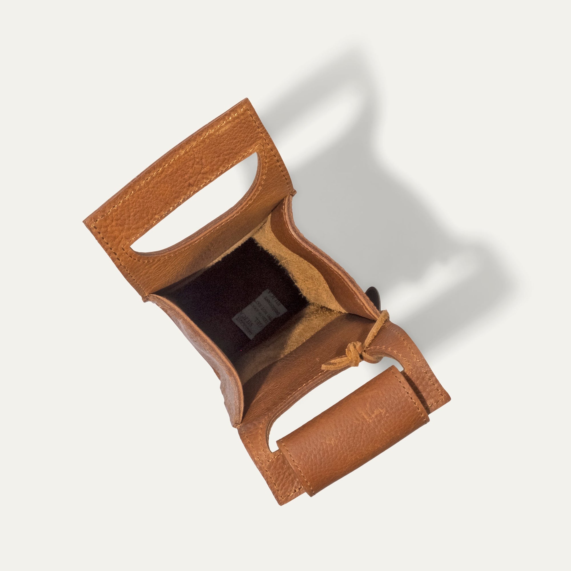 Single Leather Wine Bottle Case in Tan by Will Leather Goods