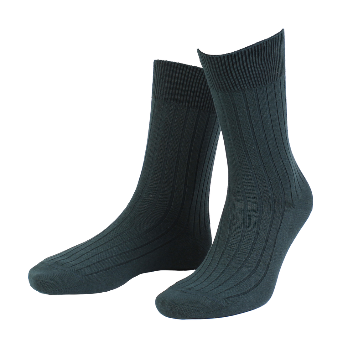 3 PAIR - True Ribbed Combed Cotton Blend Italian Ankle Socks (Choice of Colors) by Amanda Christensen