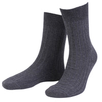 3 PAIR - True Ribbed Combed Cotton Blend Italian Ankle Socks (Choice of Colors) by Amanda Christensen