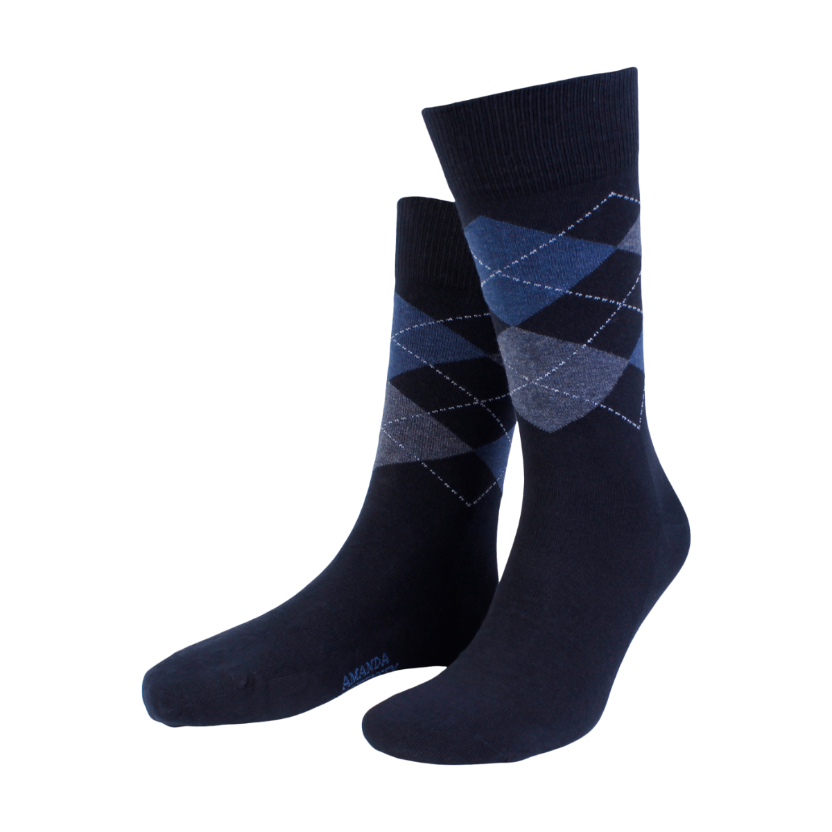 3 PAIR - True Argyle Combed Cotton Blend Italian Ankle Socks (Choice of Colors) by Amanda Christensen