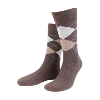 3 PAIR - True Argyle Combed Cotton Blend Italian Ankle Socks (Choice of Colors) by Amanda Christensen