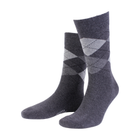 3 PAIR - True Argyle Combed Cotton Blend Italian Ankle Socks (Choice of Colors) by Amanda Christensen