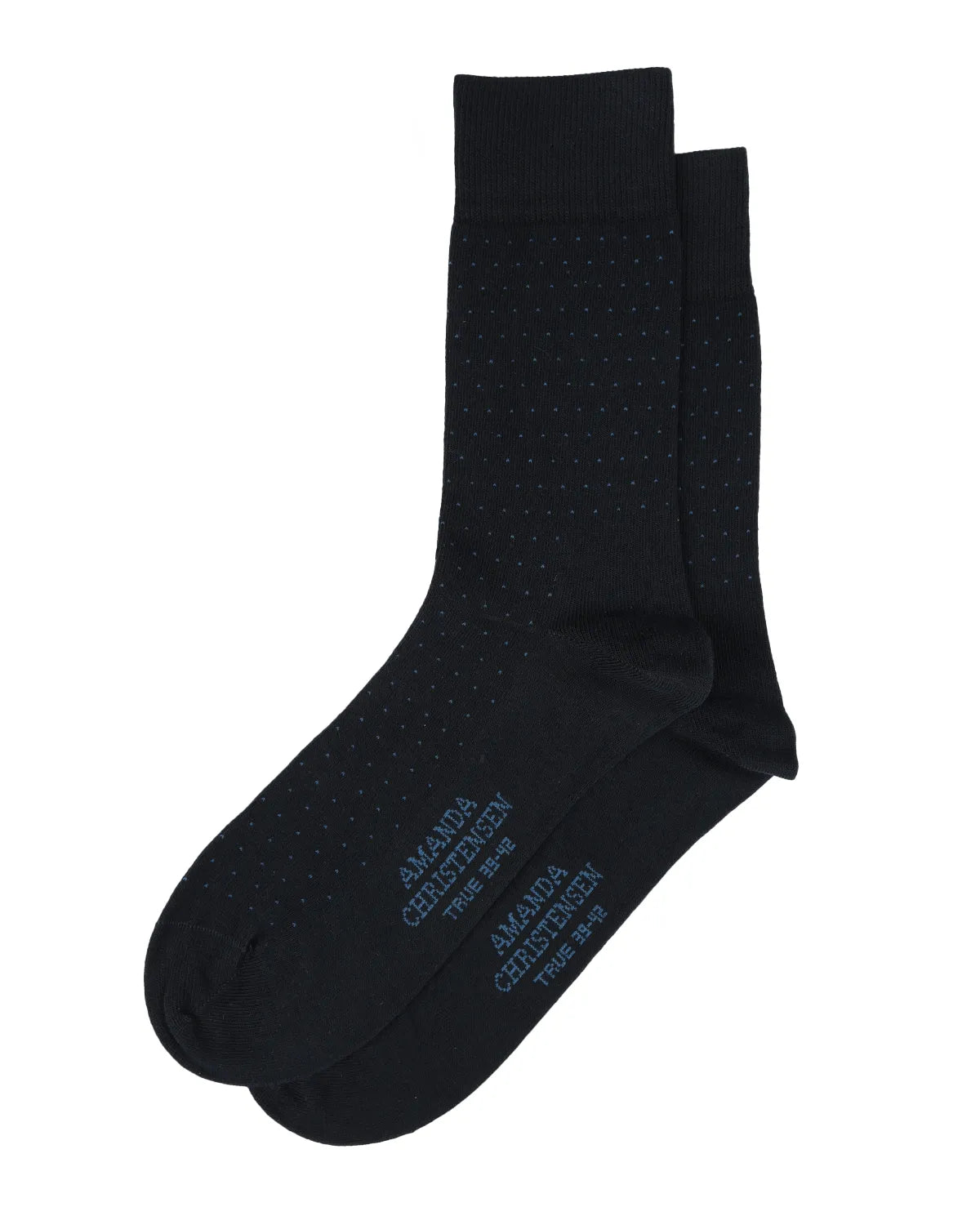 3 PAIR - True Dot Pattern Combed Cotton Blend Italian Mid Calf Socks (Choice of Colors) by Amanda Christensen