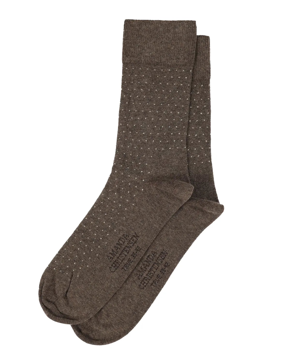3 PAIR - True Dot Pattern Combed Cotton Blend Italian Mid Calf Socks (Choice of Colors) by Amanda Christensen